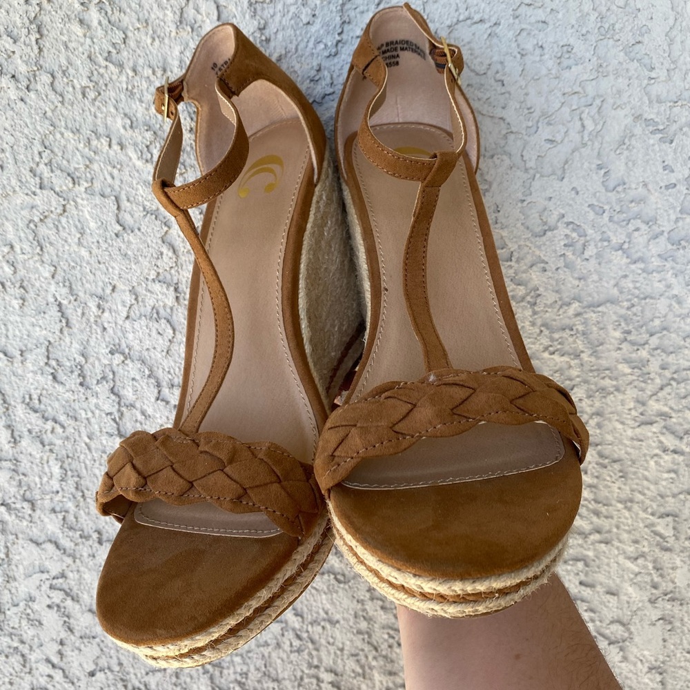 Tan Charming Charlie Wedges